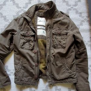 Boys Bomber Coat in Army Green